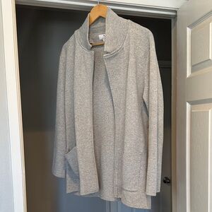 M Magaschoni gray knit blazer jacket